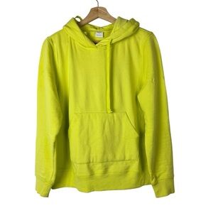 Amazon Essentials Bright Yellow Green Hoodie Sweatshirt M